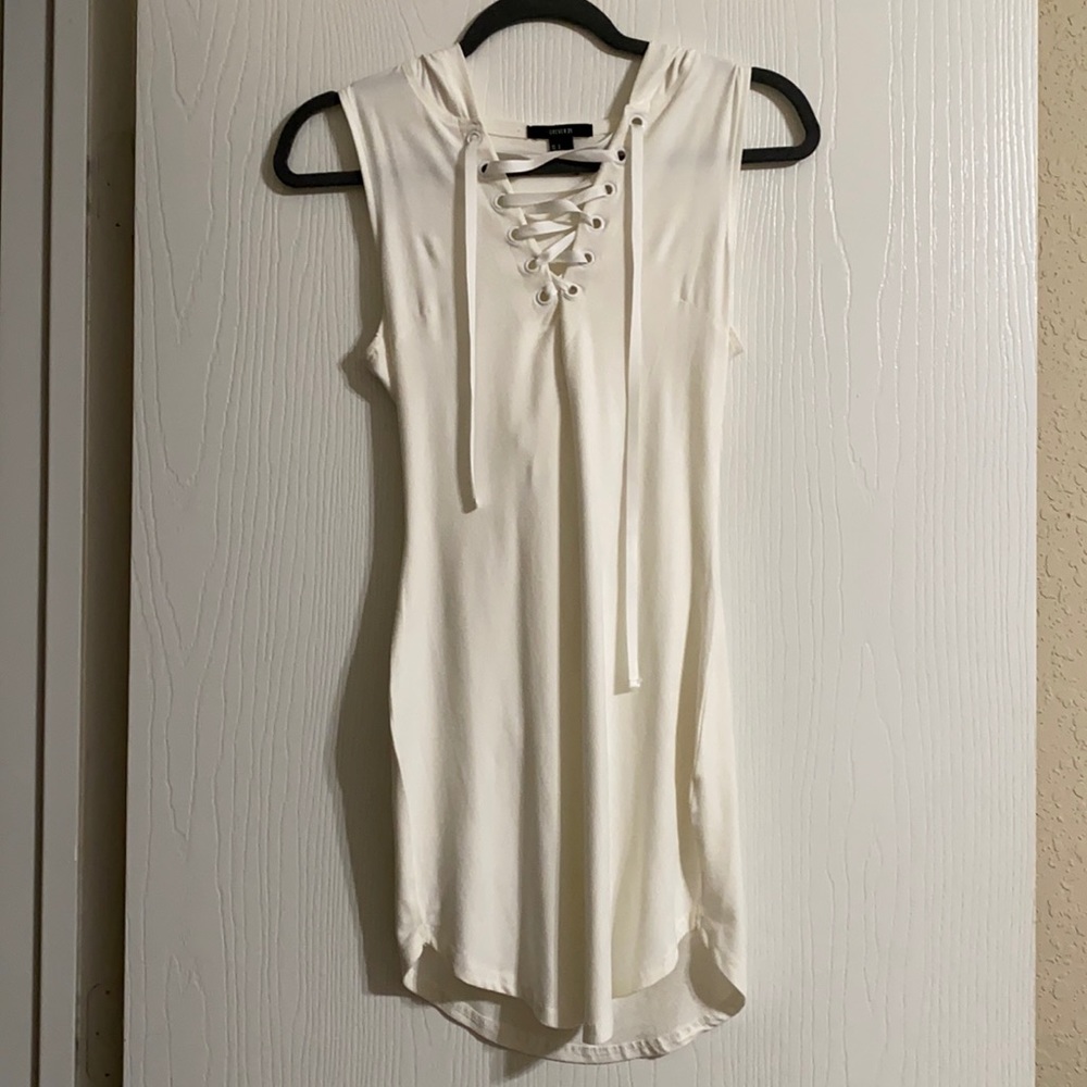 Forever 21 - lace up front - hooded dress - like new
